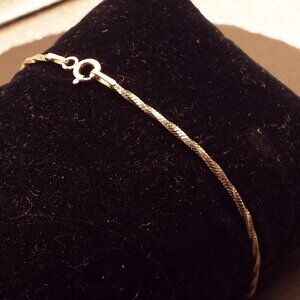 ITALIAN STERLING TWIST SNAKE 7" L. BRACELET 14